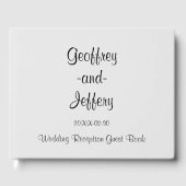 Elegant en respectabel huwelijksfeest gastenboek (Voorkant)