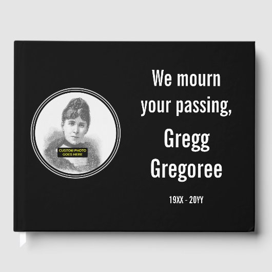 Elegant en respectabel Memorial Guest Book Gastenboek (Voorkant)