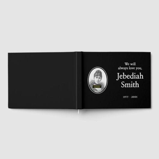 Elegant en respectabele begrafenisgids gastenboek (Volledig)