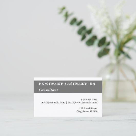 Elegant en Respectable Consultant Visitekaartje (Staand voorkant)