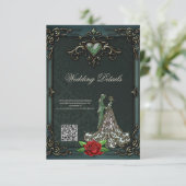 Elegant en romantisch  design. informatiekaartje (Staand voorkant)