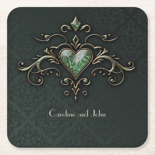 Elegant en romantisch  design. kartonnen onderzetters (Voorkant)