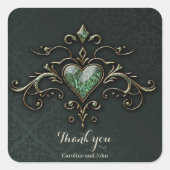 Elegant en romantisch  design. vierkante sticker (Voorkant)