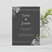 Elegant en romantisch rooskleurig kaart (Staand voorkant)