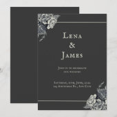 Elegant en romantisch rooskleurig kaart (Voorkant / Achterkant)