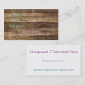 Elegant en Rustiek Visitekaartje (Voorkant / Achterkant)