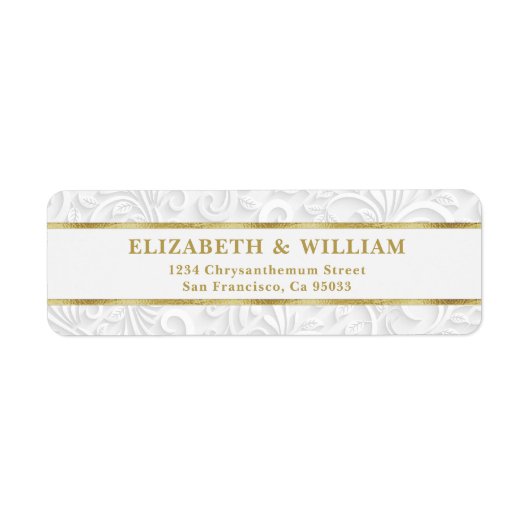 Elegant en Scandinavische Vloerretour Adres Etiket (Voorkant)