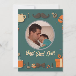 Elegant en Schattige Vaderdag Wenskaart Feestdagenkaart