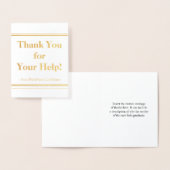 Elegant en schoon "Bedankt voor uw hulp!" Kaart (Display)