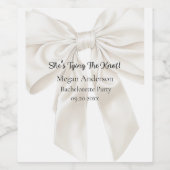 Elegant en Simpel Boog Thema Bruidsdouche Wijn Etiket (Enkel label)