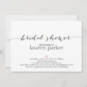 Elegant en Simple Bridal Shower Invitation Kaart (Voorkant)