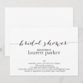 Elegant en Simple Bridal Shower Invitation Kaart (Voorkant / Achterkant)