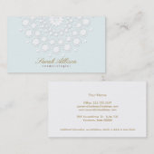 Elegant en Simple Cosmetoloog Light Blue Visitekaartje (Voorkant / Achterkant)