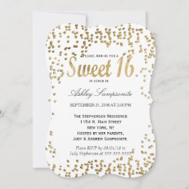 Elegant en Simple Faux Gold Confetti Kaart