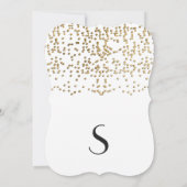 Elegant en Simple Faux Gold Confetti Kaart (Achterkant)