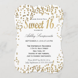 Elegant en Simple Faux Gold Confetti Kaart