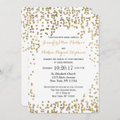 Elegant en Simple Faux Gold Confetti Kaart (Voorkant / Achterkant)