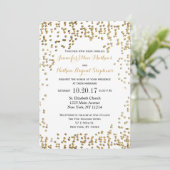 Elegant en Simple Faux Gold Confetti Kaart (Staand voorkant)