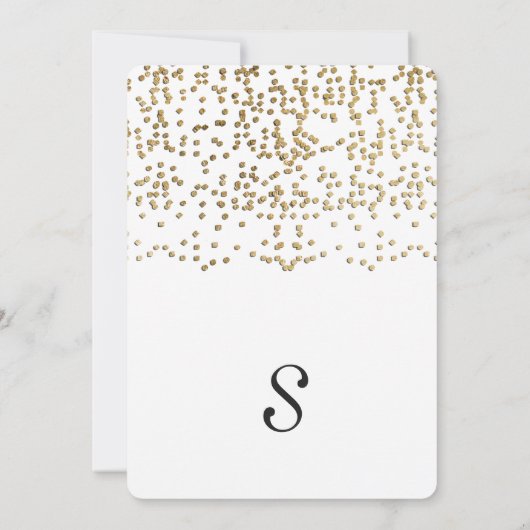 Elegant en Simple Faux Gold Confetti Kaart (Achterkant)