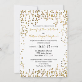 Elegant en Simple Faux Gold Confetti Kaart