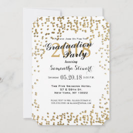 Elegant en Simple Faux Gold Confetti Kaart