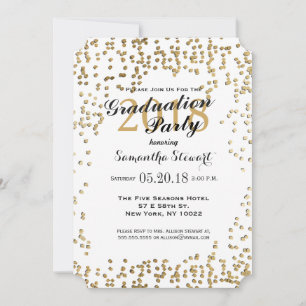 Elegant en Simple Faux Gold Confetti Kaart