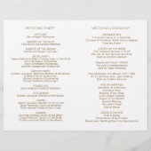 Elegant en Simple, Gold Folded Wedding Program (Achterkant)