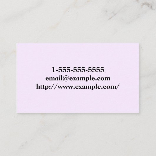 Elegant en Simple Hair Dresser Visitekaartje (Achterkant)