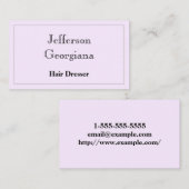 Elegant en Simple Hair Dresser Visitekaartje (Voorkant / Achterkant)