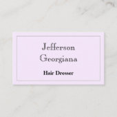 Elegant en Simple Hair Dresser Visitekaartje (Voorkant)