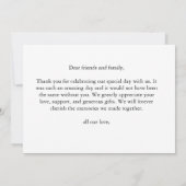 Elegant en Simple Modern Weeding Kaart (Achterkant)