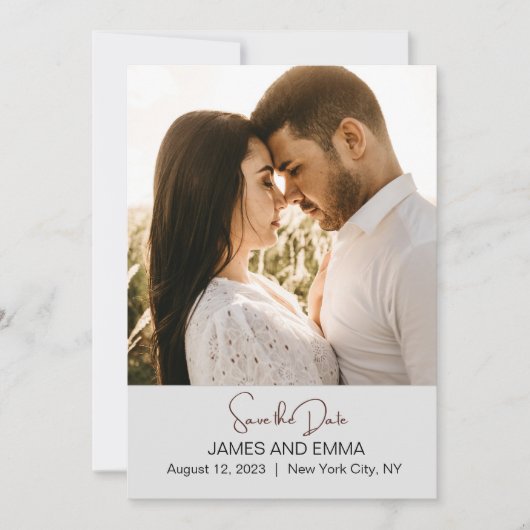 Elegant en Simple Modern Weeding Kaart (Voorkant)