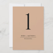 Elegant en Simple Terracotta Table Number (Achterkant)