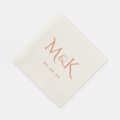 Elegant en Simple Terracotta Wedding Servet (Hoek)