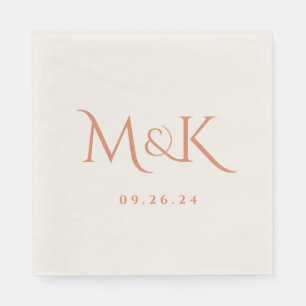 Elegant en Simple Terracotta Wedding Servet