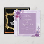 Elegant en Simple Wedding Invitation Card Kaart (Voorkant / Achterkant)