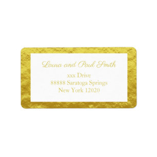 Elegant en stijlvol Gold Foil Print Return-adres Etiket
