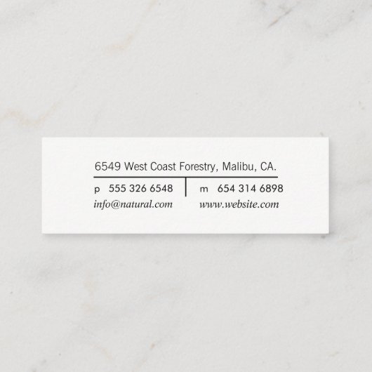 Elegant en stijlvol (goud) mini visitekaartje (Achterkant)