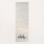 Elegant en stijlvol houten vrouwelijk monogram yogamat (Voorkant)