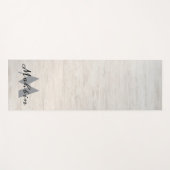 Elegant en stijlvol houten vrouwelijk monogram yogamat (Voorkant (horizontaal))