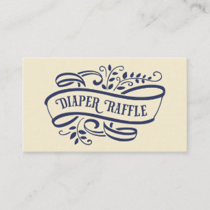 Elegant en stijlvol Luier Raffle Ticket Informatiekaartje