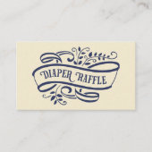 Elegant en stijlvol Luier Raffle Ticket Informatiekaartje (Voorkant)