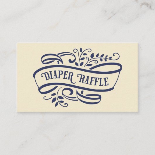 Elegant en stijlvol Luier Raffle Ticket Informatiekaartje (Voorkant)