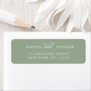 Elegant en stijlvol retouradres Sage Green Etiket