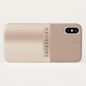 Elegant en stijlvol roos goudbruin Case-Mate iPhone case (Achterkant (horizontaal))