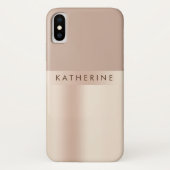 Elegant en stijlvol roos goudbruin Case-Mate iPhone case (Achterkant)