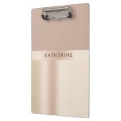 Elegant en stijlvol roos goudbruin klembord (Links)