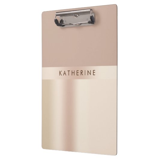 Elegant en stijlvol roos goudbruin klembord (Links)