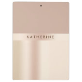 Elegant en stijlvol roos goudbruin klembord (Achterkant)