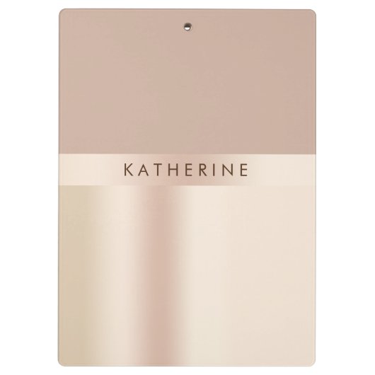 Elegant en stijlvol roos goudbruin klembord (Achterkant)